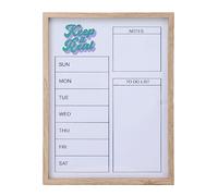 Cocoarm White Board Dry Erase Board Wooden Frame 40 X 30cm Reusable Writing with Hook and Marker for Home Office Study RV Schedule Checklist (Type A(11.3x9.3x5.8cm / 4.4x3.7x2.3in)