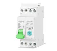 Cocoarm WiFi Intelligent Circuit Breaker, PA66 APP Control Circuit Breaker 1P 10A 16A 25A 32A, Timing Countdown Loop Modes, for Household Smart Control (1P-10A without metering function)