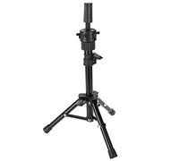 Cocoarm Wig Stand Tripod Adjustable Mannequin Head Holder, Mannequin Head Tripod Stand for Hairdressing Hair Styling Training Salon Hairstylist Cosmetologist, Stable Wig Head Stand 30-58.5cm (Black)