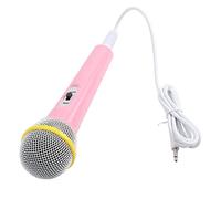 Cocoarm Wired Kids Microphone Dynamic Karaoke Microphone with 3.5mm Jack for Children Adults Singing Party Blue Yellow (Pink)