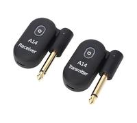 Cocoarm Wireless Guitar System, 2.4GHz ABS Guitar Transmitter Receiver, 100ft Range 24bit 48KHz Auto Pairing Rechargeable for Bass Violin Keyboard Stage Practice
