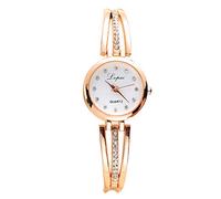 Cocoarm Women Lady Stylish Quartz Analog Watch, Wristwatch Dress Watch Timepiece Luxury Rhinestone Round Jewelry with Scratch-Resistant Glass Mirror for Women