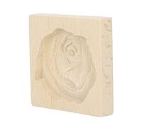Cocoarm Wooden Cookie Mold, Beechwood Cookie Stamp Mold, Carved Biscuit Press with Easy Release Washable Reusable Design for Home Kitchen Baking Cookies Gingerbread Pastries (#3)