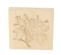 Cocoarm Wooden Cookie Mold, Beechwood Cookie Stamp Mold, Carved Biscuit Press with Easy Release Washable Reusable Design for Home Kitchen Baking Cookies Gingerbread Pastries (#2)
