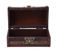 Cocoarm Wooden Jewelry Storage Box Vintage European Classical Jewelry Organizer Handcrafted Treasure Chest with Password Lock for Bracelets Earrings Pendants Brooches (#2)