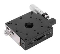 Cocoarm X Axis Sliding Table Aluminum Alloy Crossed Roller Slide Table 60 X 60mm 0.5mm Per Turn 10μm Accuracy for Optical Equipment Microscopes Semiconductor Printing