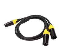 Cocoarm XLR Splinter Cable Low Loss XLR Y Cable for Microphone Loudspeaker Mixer 3.3 Feet, Silent Woman to a Double -male for a Balanced Microphone, Suitable for and Mixer, Black and Yellow
