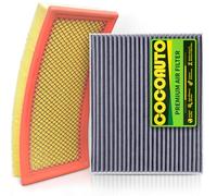 COCOAUTO Cabin & Engine Air Filter Kit Replaces 2020-2023 Ford Explorer, 2020-2023 Lincoln Aviator, 2020-2024 Police Interceptor Utility, Some Models FA1884 7T4Z9601A FP89 JX6Z9601A
