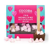 Cocoba Hot Chocolate Spoon Gift Set (set of 3)- Heart Marshmallow Milk Hot Chocolate Spoon - Ideal for Gifting