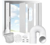 cocobeen Portable Air Conditioner Window Kit - Adjustable Universal Window Seal AC Vent Kit with 5.9” Exhaust Hose for Sliding Vertical/Horizontal Windows (3 Panels)