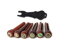 Cocobolo Wood Guitar Bridge Pins Guitar Fixed String Nails Replacement Part Strings Nails Wood Texture Pin Set
