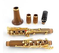 Cocobolo Wood Professional Clarinet Bb Gold Plated 18 Keys Clarinete Beginner Clarinet (Color : Guatamalense)