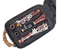 Cocobolo Wood Professional Clarinet Bb Silver Plated Keys Sib Klarnet Beginner Clarinet (Color : Cocobolo wood)