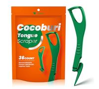 COCOBURI Tongue Scrapers for Adults-Disposable Tongue Scraper with Dental Picks-Best Disposable Plastic Tongue Cleaner-BPA Free-Oral Care Hygiene Essential Kit-36 Counts
