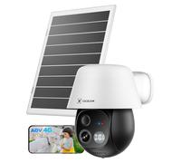 COCOCAM 24/7 Recording AOV 4G LTE No WiFi Security Camera, 30m Night Vision, AI Detection & Auto Tracking, 10000mAh Battery & 8W Solar Panel, 355°P 90°T, 2K 3MP, IP66, eSIM Card Included (NO WIFI)