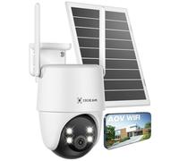 COCOCAM 24/7 Recording AOV WiFi Security Camera Outdoor Wireless with 10000mAh Battery 8W Solar Panel, 2K PTZ, 30 Meters Night Vision, AI Detection, AI Tracking, Two-way Audio