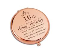 CoCoCherry 16th Birthday Gifts For Girls - Compact Pocket Makeup Mirror, Funny 16th Birthday Gifts, 16th Birthday Gifts, Travel Gifts For Her, Unique Birthday Gifts Stuff For Girls.