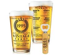 CoCoCherry 30th Birthday Gifts for Men - 1995 Vintage Beer Glass,Birthday Gifts for Men, Creative Beer Glass Gift for Him, Husband, Colleague, Friend, and Family