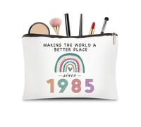 CoCoCherry 40th Birthday Gifts for Women, 40 Year Old Birthday Gifts Cosmetic Bags, Funny 40th Birthday Gift for Her Makeup Bag, Presents for Female 40th Birthday(1985)