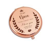 CoCoCherry Niece Gifts - Compact Pocket Makeup Mirror, Niece Gifts from Auntie, Niece Birthday Gifts, Funny Gifts for Niece, Travel Gifts For Her, Unique Birthday Gifts Stuff For Her.