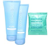 COCOCHOCO Professional Brazilian Keratin Pure (200 ml) and Cleansing Shampoo (50 ml) - Complex Keratin Treatment for Straightening - Suitable for Blonde Hair - Formaldehyde Free