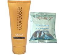 Cocochoco Professional Gold 100ml Brazilian Blow Dry Haar Glättung Keratin Behandlung 30ml Shampoo