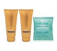 Cocochoco Professional Gold Keratin Kit In Box - Gold Keratin Hair Treatment (200 Ml) And Cleansing Shampoo (50 Ml) - Complex Keratin Treatment For