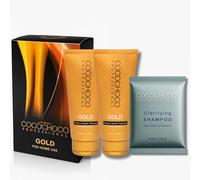 Cocochoco Professional Gold Keratin Kit In Box - Gold Keratin Hair Treatment (200 Ml) And Cleansing Shampoo (50 Ml) - Complex Keratin Treatment For
