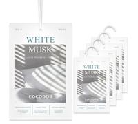 COCODOR 5 Packs White Musk Scented Sachets/Air Freshener Sachets Bags for Drawers, Closet, Cars, Long-lasting Deodorizers Fresh Scents, Home Fragrance