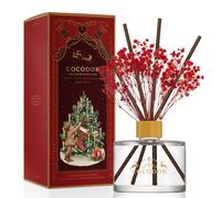 COCODOR Christmas Reed Diffuser Set / 6.7oz / Snow Fig/Holiday Scented Oil with Sticks, Festive Home Fragrance Gift for Xmas & Winter Décor