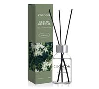 COCODOR Classic Reed Diffuser/White Jasmine/100ml/1 Pack/Scent Diffuser with Sticks Home Fragrance Reed Diffuser for Bathroom Shelf Décor