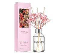 COCODOR Flower Reed Diffuser set / 100ml / Flower Garden/Scent Diffuser with Sticks Home Fragrance Reed Diffuser for Bathroom Shelf Decor