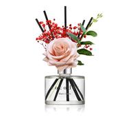 Cocod'or [COCODOR/Black Cherry Reed diffuser oil 200ml with Rose, Eucalyptus and Preserved Flower sticks. Best for Home, Kitchen, Bathroom. Diffusers with Sticks