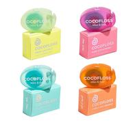 COCOFLOSS Coconut-Oil Infused Woven Dental Floss | Assorted Floss Starter Kit | Dentist Designed | Vegan and Cruelty-Free | 8-Week Supply (7 YDs x 4 Units)