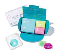 COCOFLOSS Coconut Oil-Infused Woven Dental Floss | Favorites Sampler: 1 Full-Size & 2 Mini Spools l Dentist-Designed, Waxed, Expanding Floss | Kid-Friendly & Vegan | Mint, Coconut, & Strawberry Aromas