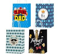 cocokawats 16 Pcs Father's Day Bags Father's Day Gift Bags Father's Day Party Favors Bags for Dad Grandpa Father's Day Party Supplie