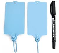 Cocolele 100 Shipping Tags - Waterproof, Plastic, Writable Zip Ties, Marker Labels for Plant (Blue) (CO-10F)
