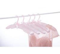 Cocomaya 43 cm Pack of 5 Extra Large Anti Slip Satin Padded Hanger No Bumps for Coats, Sweaters,Bridal Wedding Dress (Pink, 5)