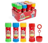 CoComelon 12-Pack Bubbles for Kids - Bubble Solution with Maze Lid & Wands - Fun Party Bag Fillers, Outdoor Games & Sensory Toys for Toddlers