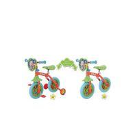 CoComelon M004527 2-In-1 Training Toddler Bike - Convertible Training Bike for 2+ Years Girls and Boys with Removable Pedals and Stabilisers - Adjustable 10 Inches Bikes Multicoloured 63x40x58cm