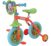 CoComelon M004527 2-In-1 Training Toddler Bike - Convertible Training Bike for 2+ Years Girls and Boys with Removable Pedals and Stabilisers - Adjustable 10 Inches Bikes Multicoloured 63x40x58cm