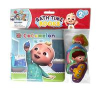 Cocomelon Bath Time Books - Activity Books for kids, Bath book, 6 Padded suction cups, 1 Mesh bag