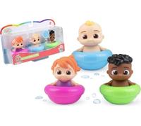 CoComelon Floating Pool & Bath Toys 3-Pack - Includes JJ, Cody, YoYo - Officially Licensed - Water Figure Playset for Summer Swimming & Tub - Easter Gift for Toddlers, Preschoolers & Kids 18mo+