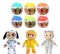 CoComelon Blind Capsule Number Character Articulated Figure Sets - 6x Balls & All 3 Plush Toys