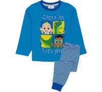 CoComelon Boys Pyjama Set | Kids Blue Dinosaur JJ & Cody Loungewear T-Shirt & Pants PJ Bundle | Come on Let's Play Long Sleeve Tee Long Leg Bottoms Pajama | Nightwear Merchandise Gift for Children