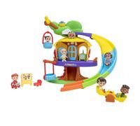 CoComelon Deluxe Clubhouse Playset - Features JJ and His Five Friends- Songs Sounds Phrases - Slide Secret Tunnel Basket Elevator Interactive Eas