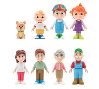CoComelon Deluxe Family 8 Figure Set - Includes JJ, Tom Tom, Yoyo, Bingo, Dad, Mom, Grandpa, Grandma- Toys for Preschoolers