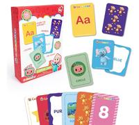 CoComelon Educational Flash Cards for Toddlers - Alphabet, Numbers, Colours & Shapes Learning Set - Ideal Early Learning Toys for Ages 1-3