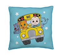 CoComelon Friends Square Cushion Pillow | Friends Design | Officially Licensed Reversible Two Sided Design Blue CCMFRECU001UK