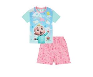 CoComelon Girls Let's All Count Sheep Short Cotton Pyjama Set Pink (18-24 Months)